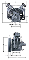 R Series CAPRSA/ CBPPLA Model Bare Air Compressor Pump - 2