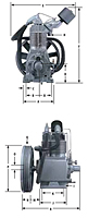 R and PL Series CAPRSA/ CBPPLA Model Bare Air Compressor Pump - 2